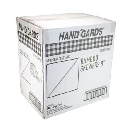 Handgards Handgards 8" Bamboo Skewer, PK10000 305214013